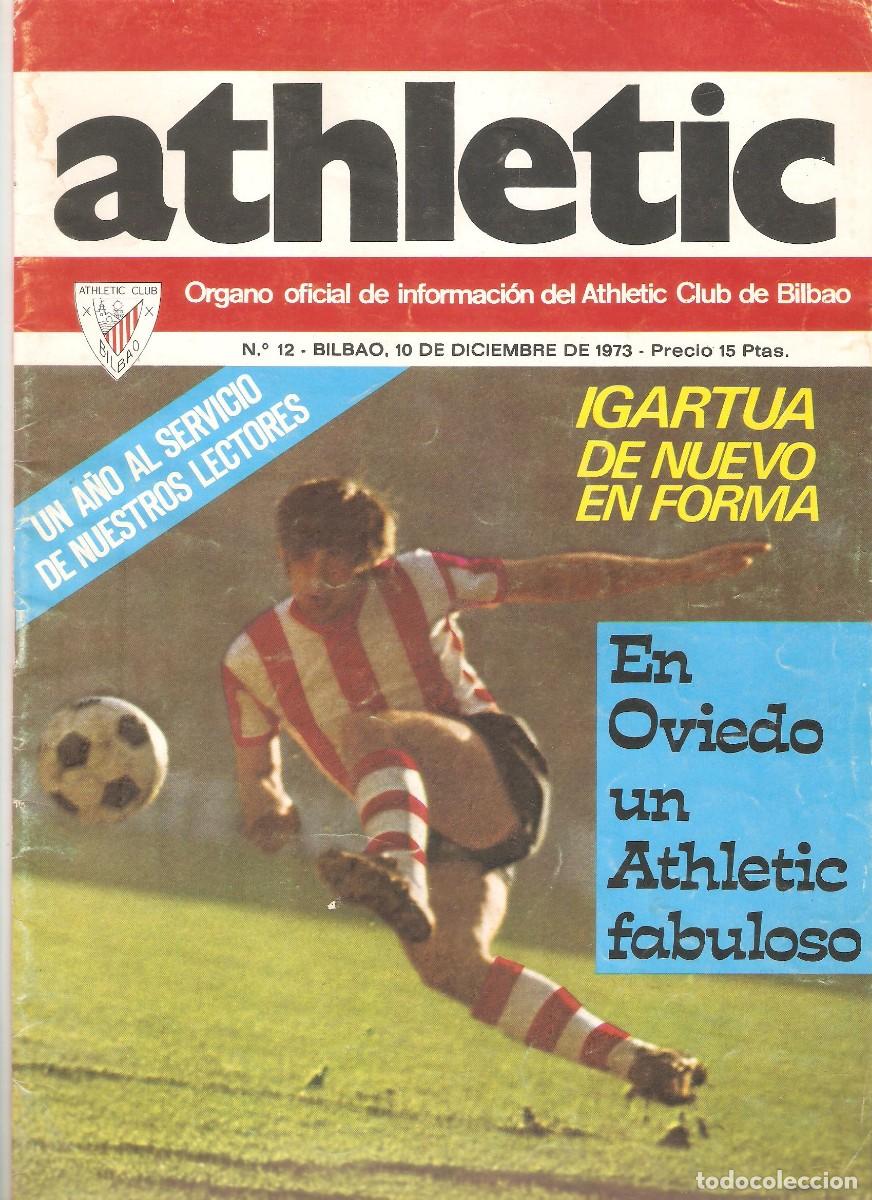 Collezionismo sportivo: ATHLETIC. ORGANO OFICIAL DE INFORMACION. A&Ntilde;O 1973. NUMERO 12 CON POSTER DE LASA
