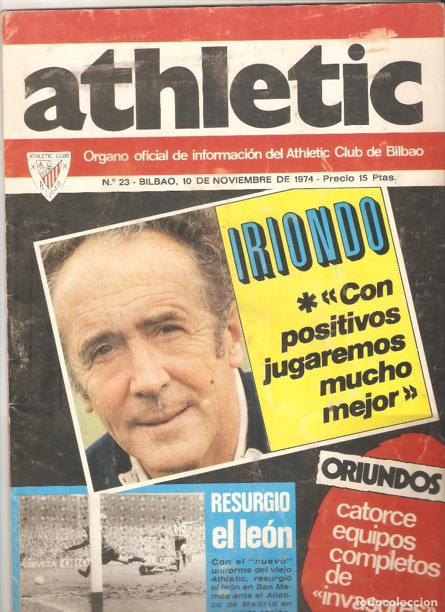 Collezionismo sportivo: ATHLETIC. ORGANO OFICIAL DE INFORMACION. A&Ntilde;O 1974 NUMERO 23 CON POSTER DE ESCALZA