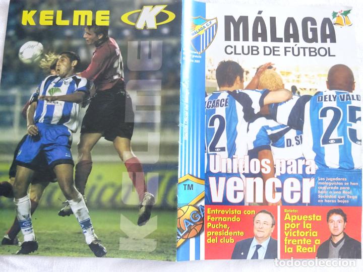 Coleccionismo deportivo: REVISTA M&Aacute;LAGA CLUB DE F&Uacute;TBOL. A&Ntilde;O I N&ordm; 3 DICIEMBRE 2000. SIN POSTER CENTRAL. VS REAL SOCIEDAD