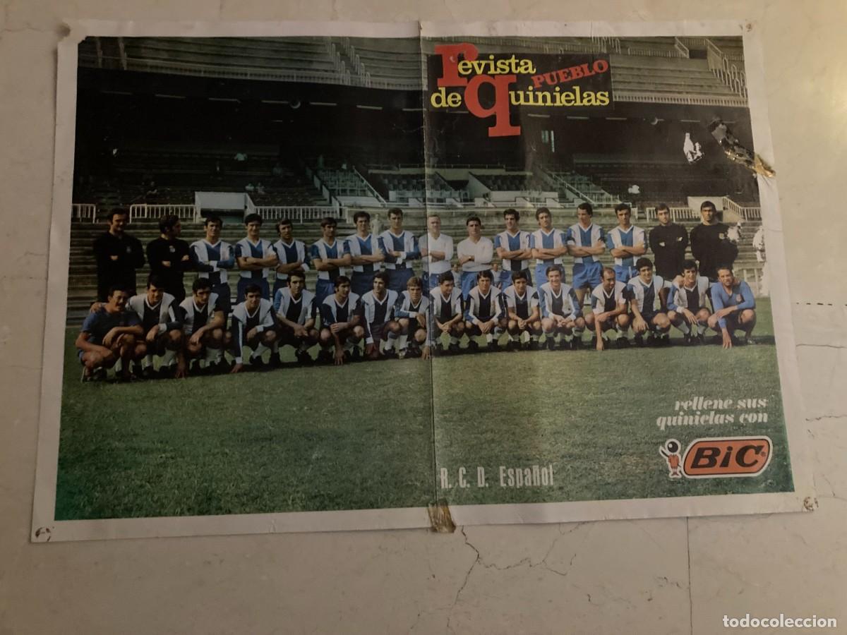 Coleccionismo deportivo: FUTBOL - (SOLO) POSTER REVISTA PUEBLO DE QUINIELAS - R.C.D. ESPA&Ntilde;OL