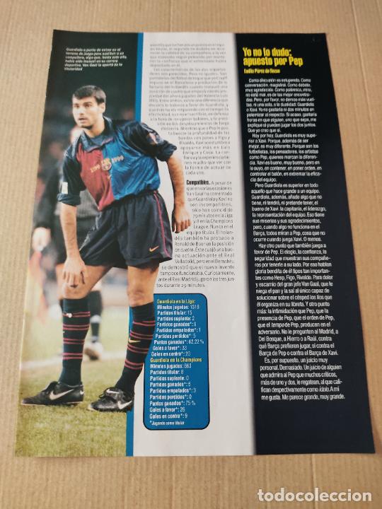 Collectionnisme sportif: PEP GUARDIOLA XAVI BARCELONA BAR&Ccedil;A REPORTAJE 2 PAG REVISTA SOLO GOLES A&Ntilde;OS 90