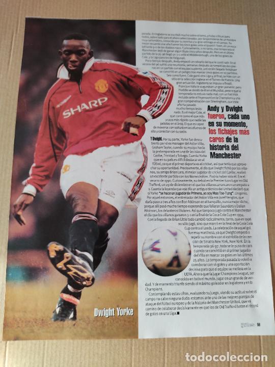 Coleccionismo deportivo: DWIGHT YORKE MANCHESTER UNITED MU REPORTAJE 1 PAG REVISTA SOLO GOLES A&Ntilde;OS 90