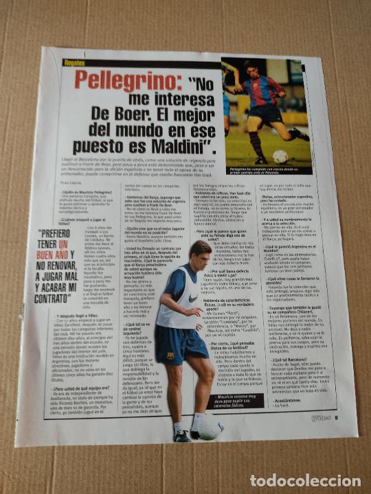 Collectionnisme sportif: MAURICIO PELLEGRINO BARCELONA BAR&Ccedil;A ENTREVISTA 1 PAG REVISTA SOLO GOLES A&Ntilde;OS 90