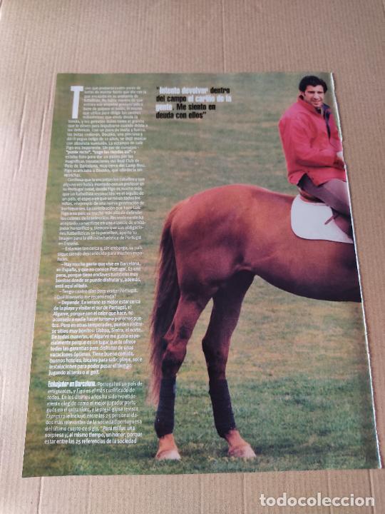 Colecionismo desportivo: LUIS FIGO BARCELONA BAR&Ccedil;A ENTREVISTA 2 PAG REVISTA SOLO GOLES A&Ntilde;OS 90