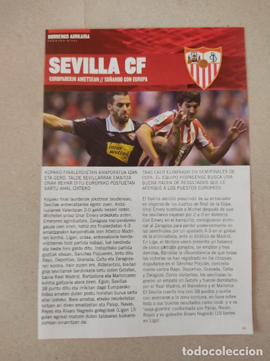 Coleccionismo deportivo: REPORTAJE SEVILLA ALVARO NEGREDO SAN JOSE REVISTA ATHLETIC BILBAO PUBLICIDAD CERVEZA SAN MIGUEL
