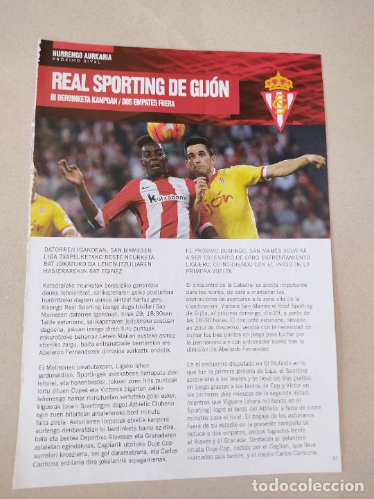 Coleccionismo deportivo: REPORTAJE SPORTING GIJ&Oacute;N ISMA LOPEZ I&Ntilde;AKI WILLIAMS REVISTA ATHLETIC BILBAO + PUBLICIDAD SAN MIGUEL
