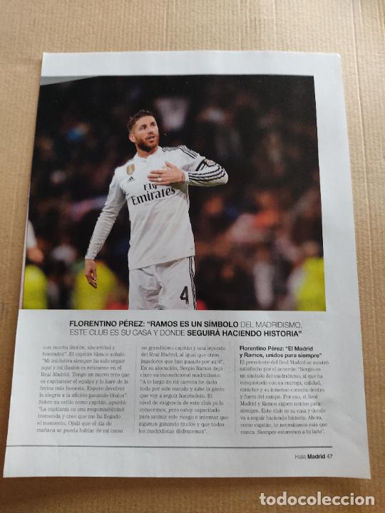 Coleccionismo deportivo: SERGIO RAMOS PEPE FLORENTINO PEREZ REAL MADRID REPORTAJE 2 PAGINAS REVISTA HALA MADRID