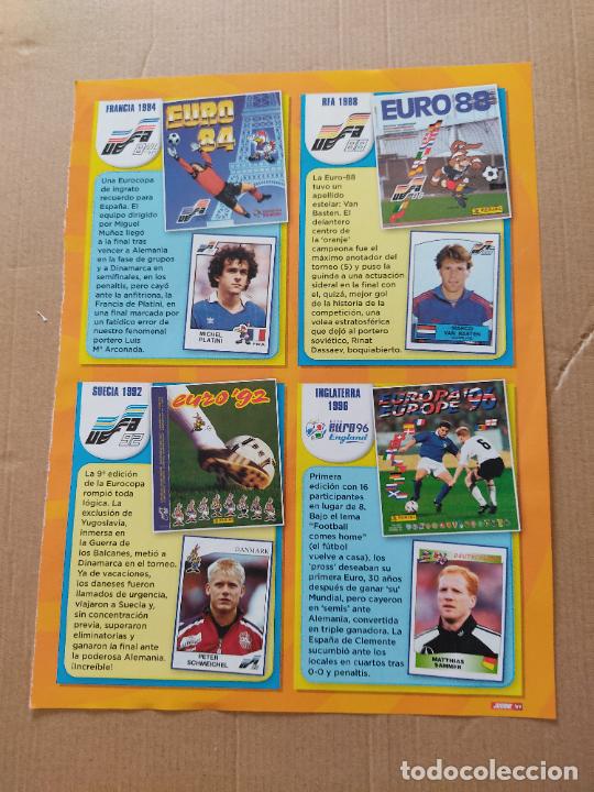 Coleccionismo deportivo: PLATINI VAN BASTEN SAMMER SCHMEICHEL ZIDANE XAVI VILLA ZAGORAKIS REPORTAJE 2 PAG REVISTA JUGON