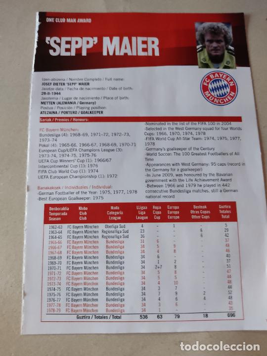 Coleccionismo deportivo: SEPP MAIER BAYERN MUNICH REPORTAJE 1 PAG REVISTA ATHLETIC BILBAO + PUBLICIDAD SAN MIGUEL