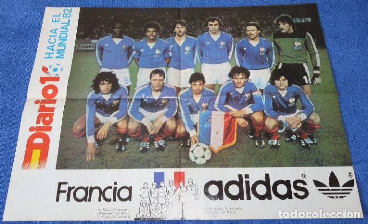 Coleccionismo deportivo: Poster Francia - Mundial de Espa&ntilde;a 1982 - Diario 16