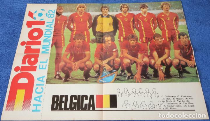 Coleccionismo deportivo: Poster B&eacute;lgica - Mundial de Espa&ntilde;a 1982 - Diario 16