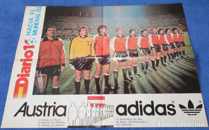 Coleccionismo deportivo: Poster Austria - Mundial de Espa&ntilde;a 1982 - Diario 16