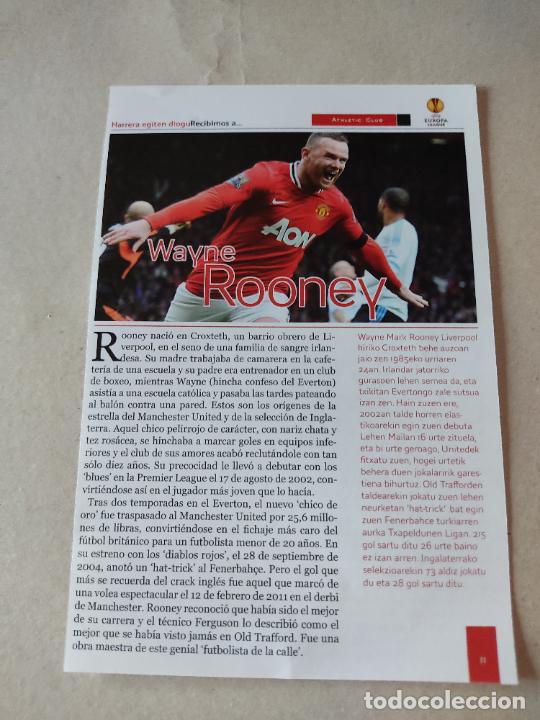 Coleccionismo deportivo: WAYNE ROONEY MANCHESTER UNITED MU REPORTAJE 1 PAG REVISTA ATHLETIC BILBAO