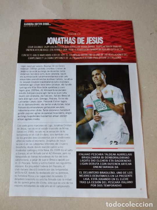 Sammelleidenschaft Sport: JONATHAS DE JESUS ELCHE REPORTAJE 1 PAG REVISTA ATHLETIC BILBAO + PUBLICIDAD AUDI ALZAGA LAPORTE