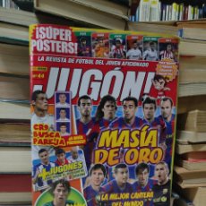 Coleccionismo deportivo: REVISTA JUGON! MASÍA DE ORO FC BARCELONA/ CRISTIANO RONALDO BUSCA PAREJA/ SERGIO CANALES EN RACING