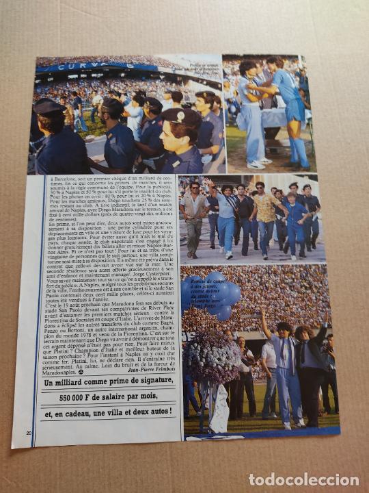 Coleccionismo deportivo: DIEGO ARMANDO MARADONA ARGENTINA NAPOLES REPORTAJE 2 PAG REVISTA ONZE FRANCES A&Ntilde;O 1984