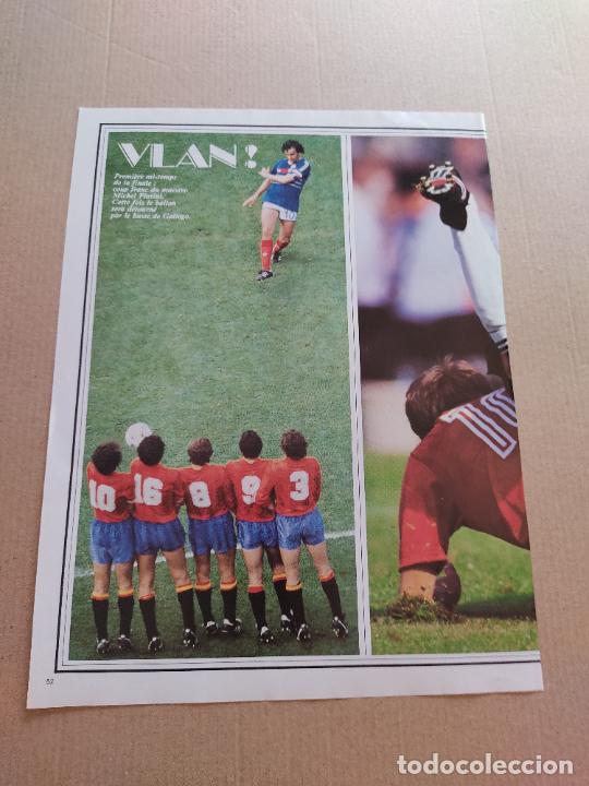 Sammelleidenschaft Sport: MICHEL PLATINI VS ESPA&Ntilde;A TIPO POSTER REPORTAJE 1 PAG REVISTA ONZE FRANCES A&Ntilde;O 1984