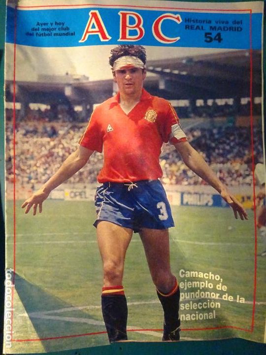Coleccionismo deportivo: REVISTA DE F&Uacute;TBOL. ABC HISTORIA VIVA DEL REAL MADRID CF. 54 SELECCI&Oacute;N ESPA&Ntilde;OLA CAMACHO 30GR