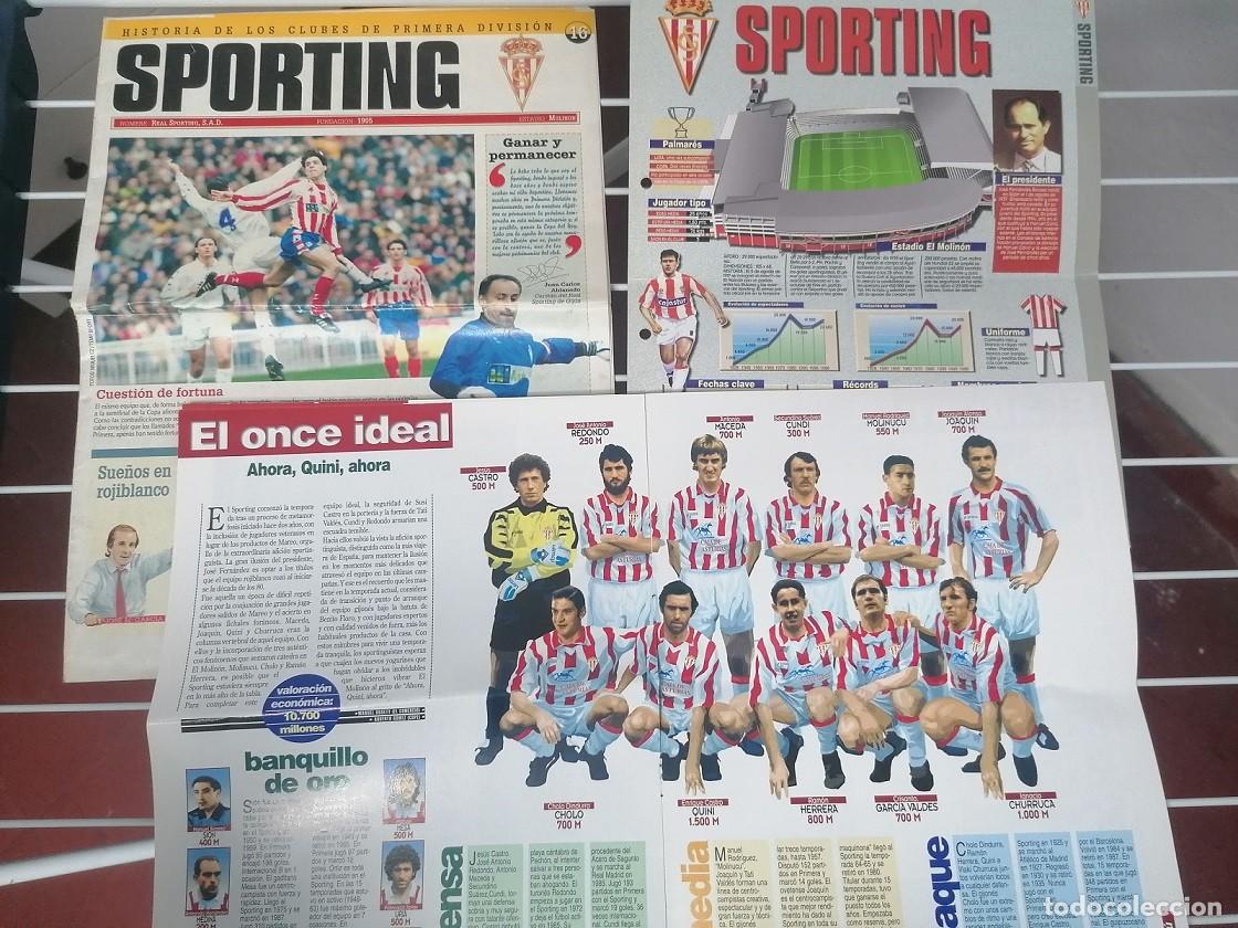 Sammelleidenschaft Sport: Fasciculos Sporting de Gijon salian en revistas tipo Interviu futbol liga