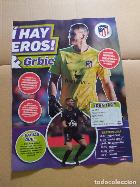 Coleccionismo deportivo: IVO GRBIC ATLETICO TIPO POSTER + PAREJO VILLARREAL KROOS REAL MADRID REPORTAJE 1 PAG REVISTA JUGON