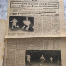 Coleccionismo deportivo: RECORTES PERÍODICO PUEBLO PRIMERA COPA EUROPA REAL MADRID. Lote 386576194