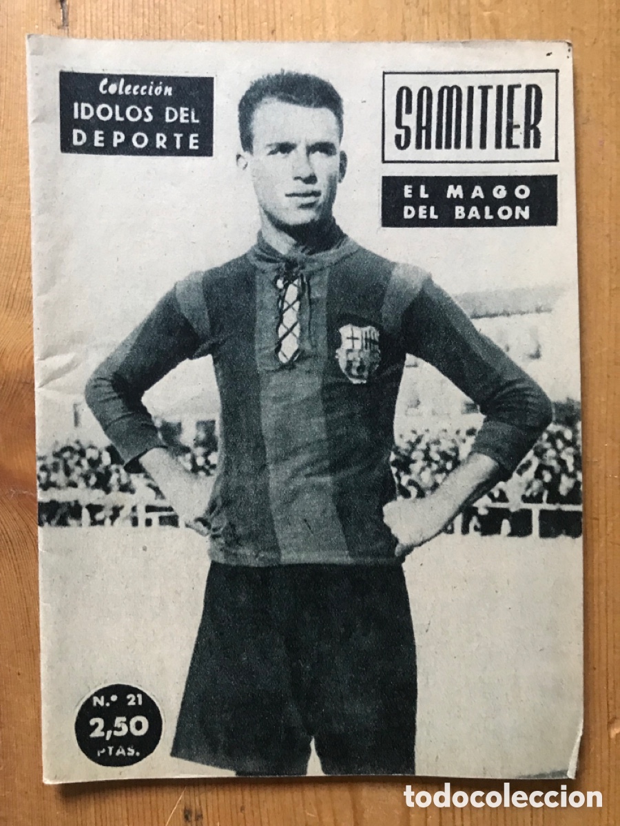 Coleccionismo deportivo: Revista &iacute;dolos del deporte n&uacute;mero 21. Samitier. 1958