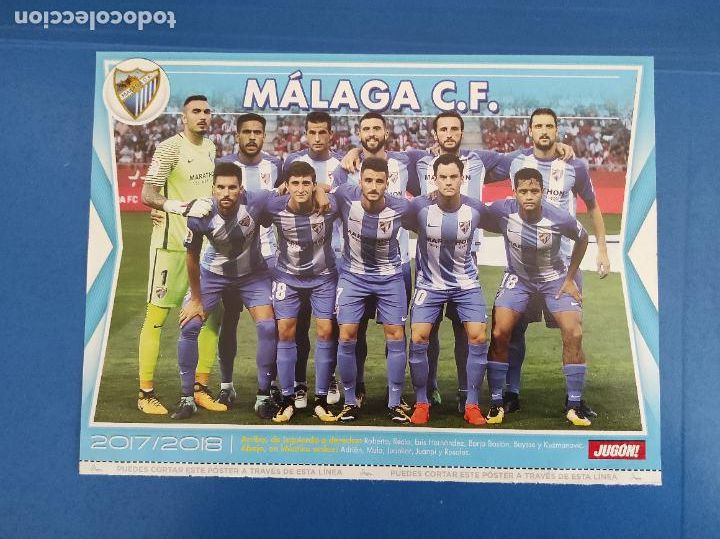 Coleccionismo deportivo: POSTER DE PLANTILLA EQUIPO DEL MALAGA C.F. Y KROOS DEL REAL MADRID C.F. REVISTA JUG&Oacute;N