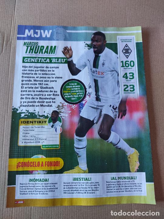 Coleccionismo deportivo: MARCUS THURAM BORUSSIA M'GLADBACH MJW MEGA-JUGON WORLD REPORTAJE 1 PAG REVISTA JUGON MBAPPE MESSI