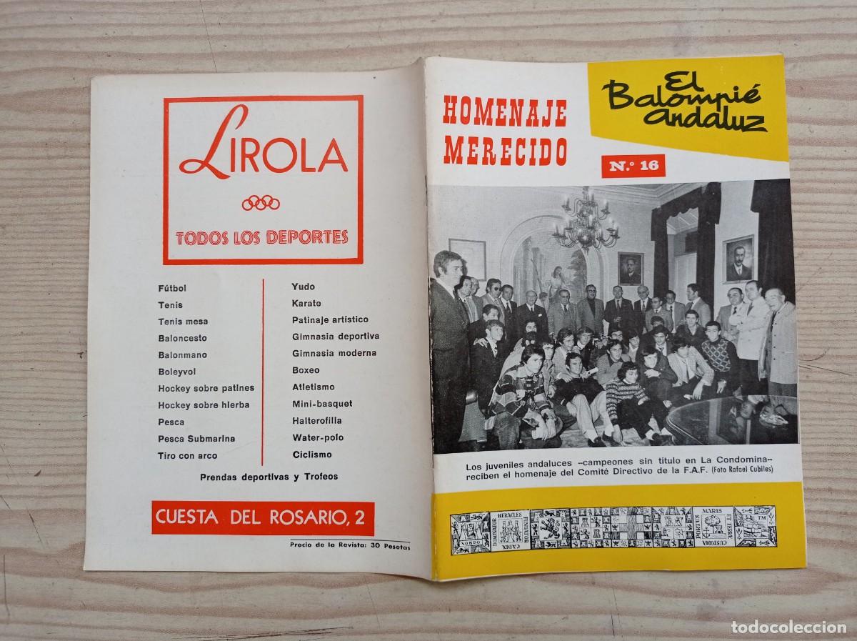 Sports collectibles: Revista El Balompie Andaluz 16 - 1975