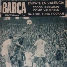 Coleccionismo deportivo: REVISTA BARÇA. Nº 730 NOVIEMBRE 1969. VALENCIA 0 BARCELONA 0
