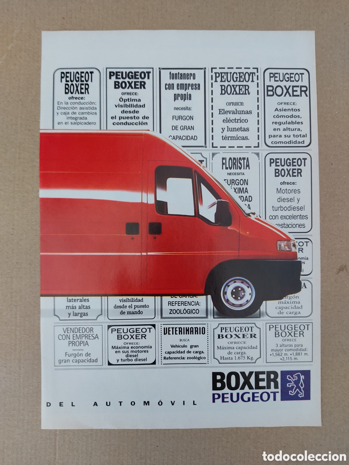 Coleccionismo deportivo: REPORTAJE 1PAG REVISTA SPORT TODA LIGA 1996-1997 BARCELONA BAR&Ccedil;A 96-97 HOJA PUBLICIDAD PEUGEOT BOXER