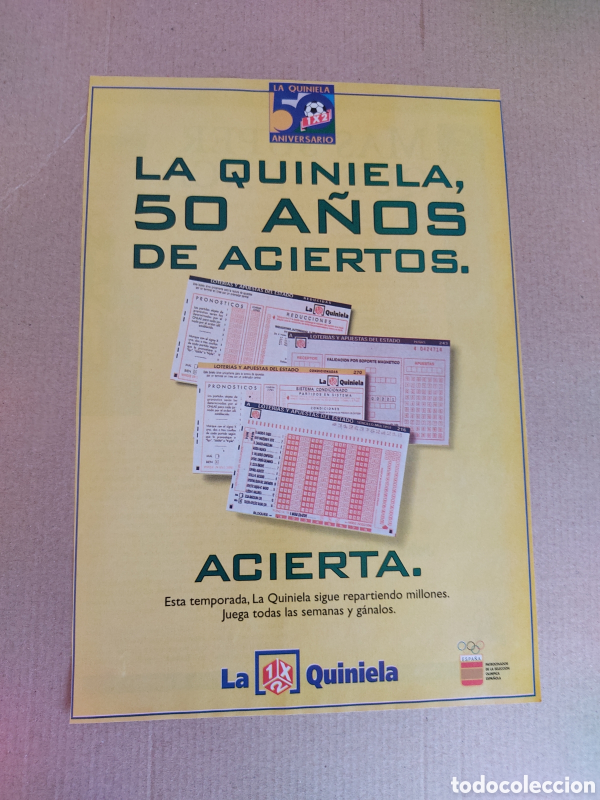 Coleccionismo deportivo: REPORTAJE 1 PAG REVISTA SPORT A TODA LIGA 1996-1997 DEPORTIVO CORU&Ntilde;A HOJA PUBLICIDAD QUINIELA 96-97