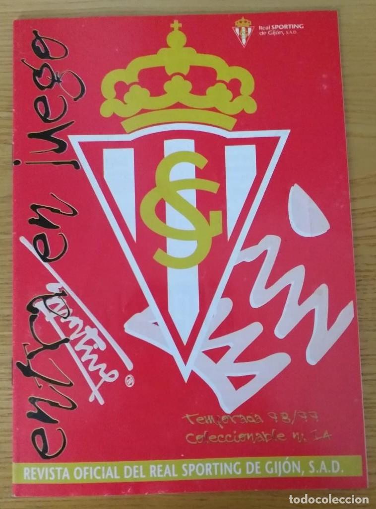 Coleccionismo deportivo: Revista del Real Sporting de Gij&oacute;n con motivo del partido ante el Rayo Vallecano.