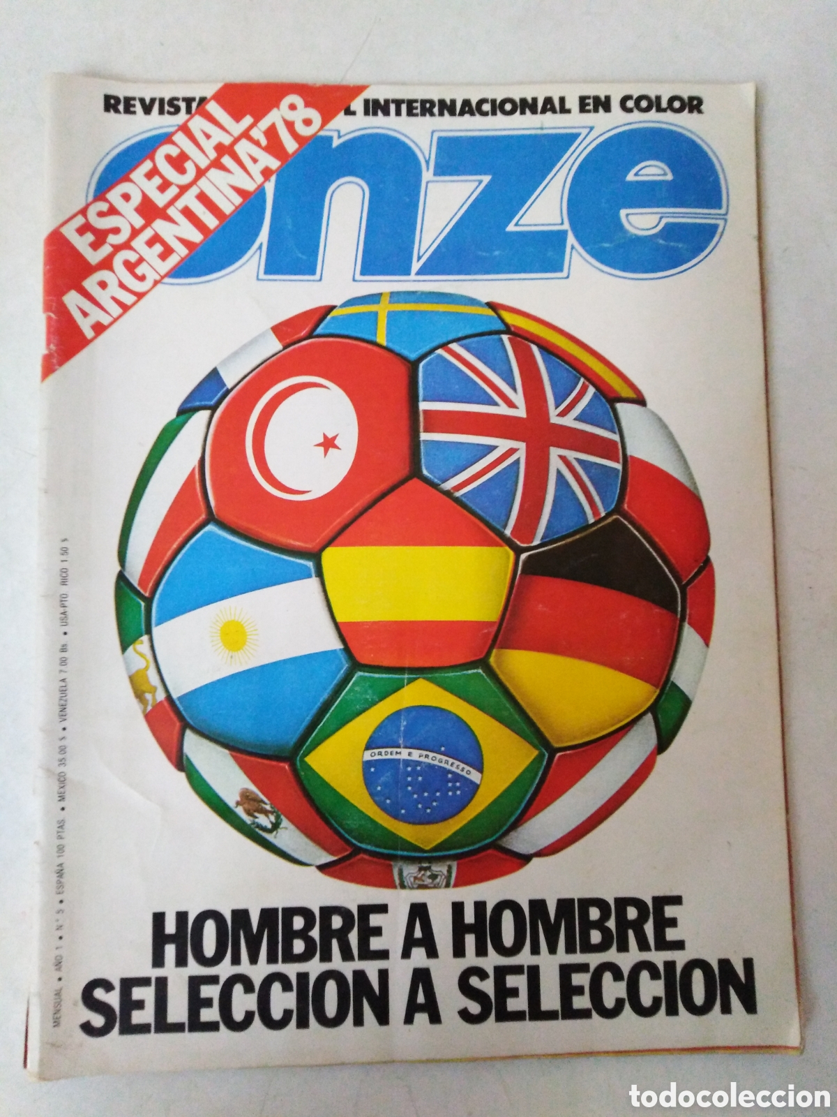 Coleccionismo deportivo: Revista de f&uacute;tbol ESPECIAL ARGENTINA ' 78 ( ONZE ) Hombre a hombre, selecci&oacute;n a selecci&oacute;n