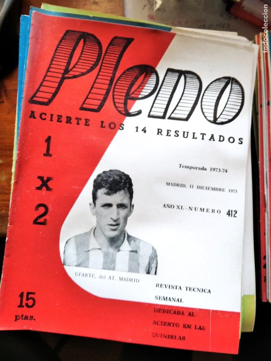 Coleccionismo deportivo: Antigua revista Pleno acierto quiniela futbol 11 Diciembre 1973 412