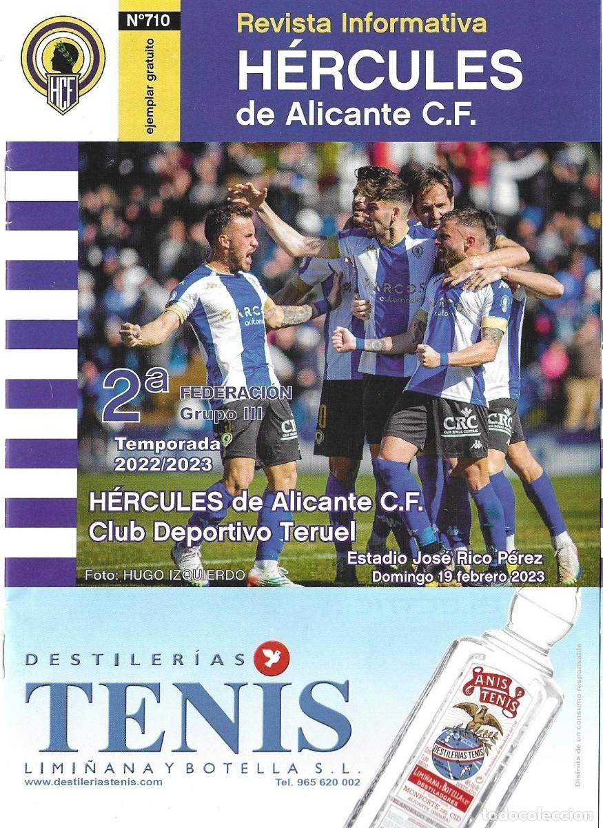 Coleccionismo deportivo: REVISTA HERCULES N&ordm;710. H&Eacute;RCULES DE ALICANTE-CLUB DEPORTIVO TERUEL 19-02-2022