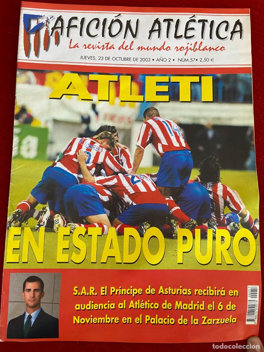Sports collectibles: REVISTA OFICIAL AFICION ATLETICA # 57 ATLETICO MADRID 2003 MALLORCA RODRIGO MURCIA PEIRO