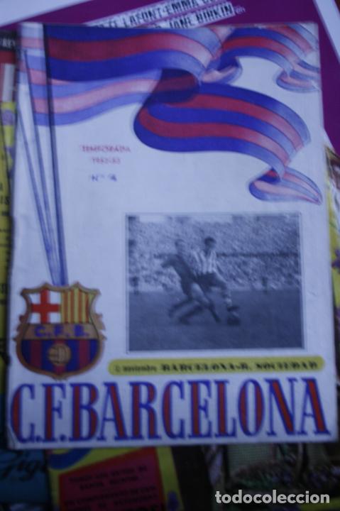 Coleccionismo deportivo: PROGRAMA OFICIAL C F BARCELONA N&ordm; 4 BARCELONA REAL SOCIEDAD TEMPORADA 1952 53 HUMPHREY BOGART