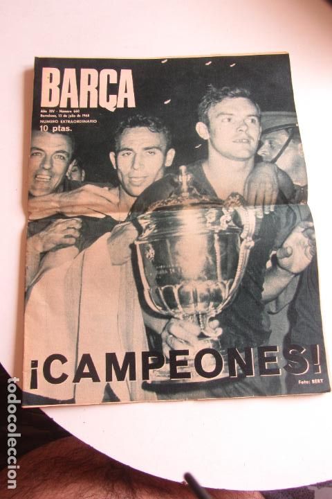 Collezionismo sportivo: REVISTA BAR&Ccedil;A N&ordm;: 660(13-7-68 R.MADRID 0 BAR&Ccedil;A 1 CAMPEONES COPA POSTER CENTRAL F.C.BARCELONA ARX229