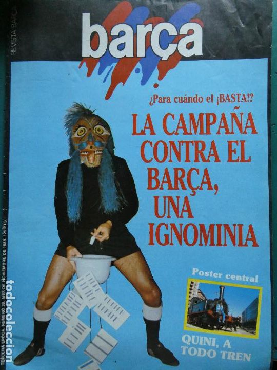 Coleccionismo deportivo: REVISTA DEL F&Uacute;TBOL CLUB BARCELONA. BAR&Ccedil;A TERCERA &Eacute;POCA. N&ordm; 20 NOVIEMBRE 1983. CON POSTER QUINI 100GR