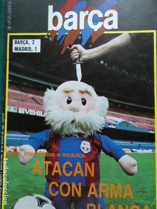 Sammelleidenschaft Sport: REVISTA F&Uacute;TBOL CLUB BARCELONA. BAR&Ccedil;A TERCERA &Eacute;POCA. N&ordm; 3 1983. CL&Aacute;SICO REAL MADRID 100GR