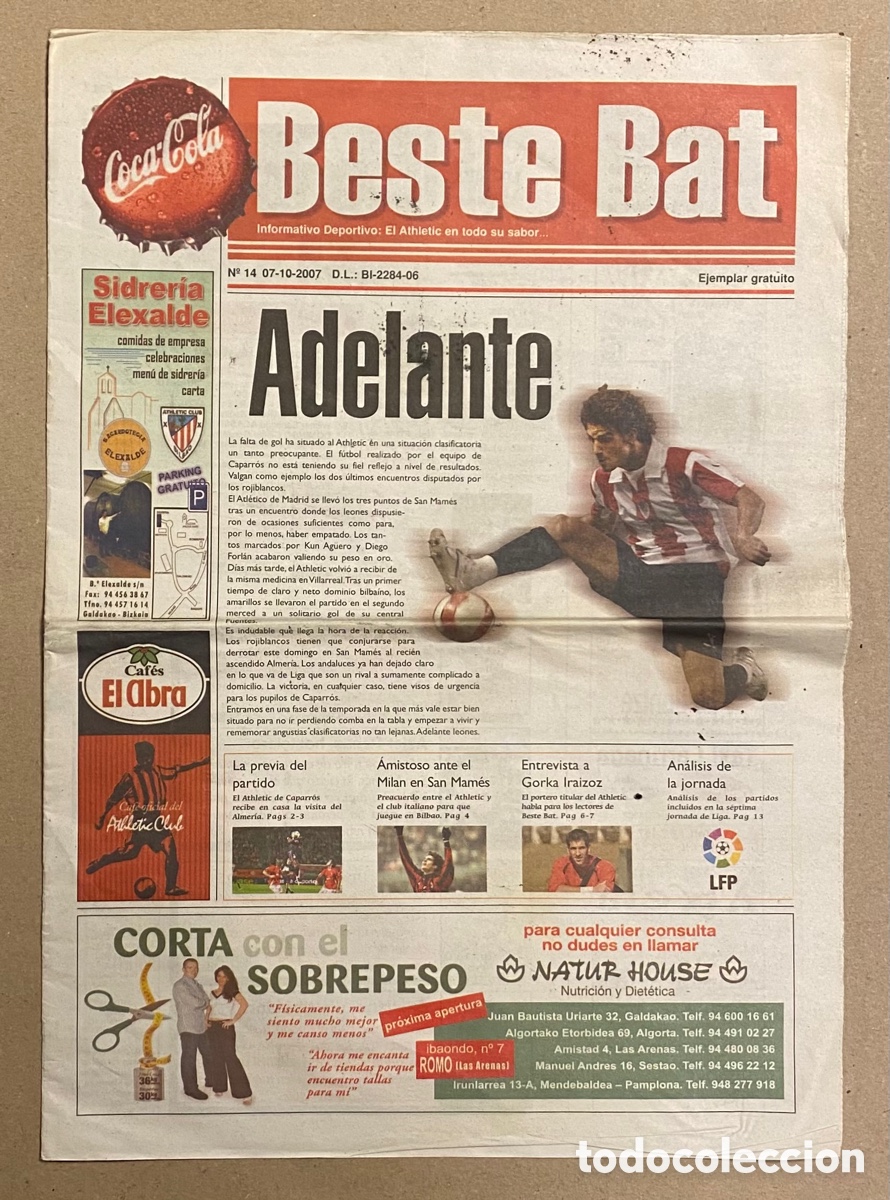Collezionismo sportivo: BESTE BAT N&deg; 14 (2007). PERI&Oacute;DICO DEPORTIVO ATHLETIC CLUB DE BILBAO.