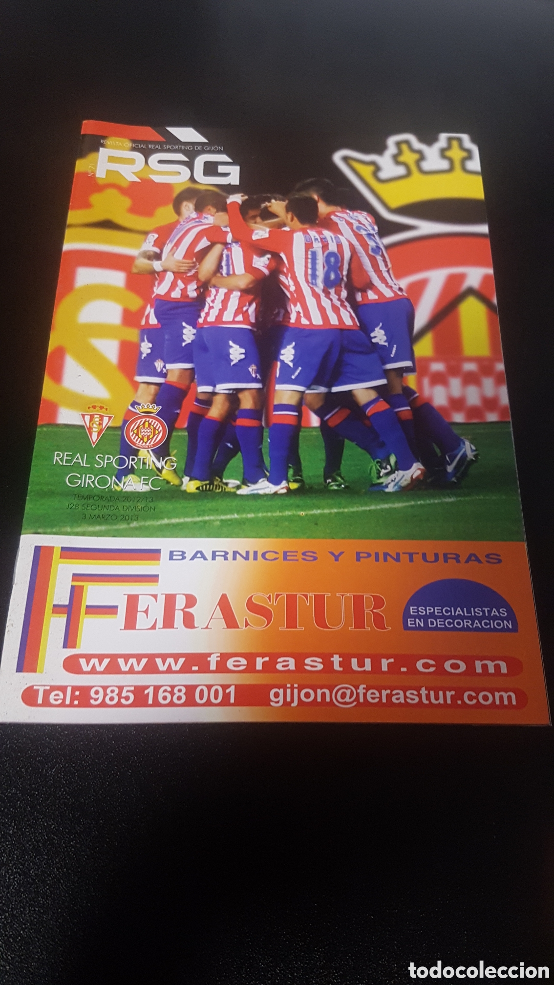 Collectionnisme sportif: Real Sporting de Gij&oacute;n - Girona F.C. - Revista oficial RSG - N&ordm; 71 - RSG - 3 MARZO 2013