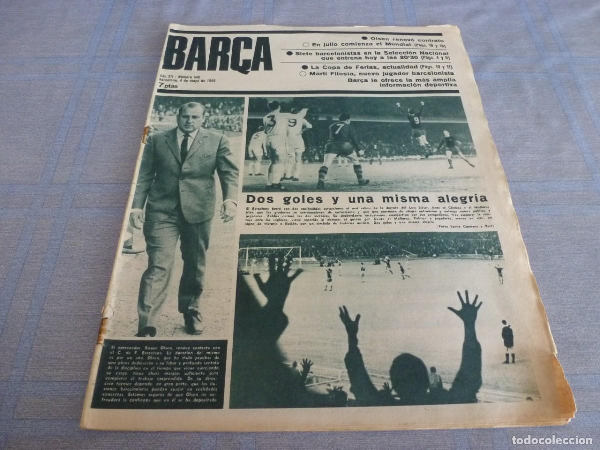 Sammelleidenschaft Sport: REVISTA BAR&Ccedil;A N&ordm;:546 (4-5-66)BAR&Ccedil;A 2 CHELSEA 0 COPA FERIAS,LIGA BAR&Ccedil;A 5 MALLORCA 1 PEL&Eacute; Y BRASIL
