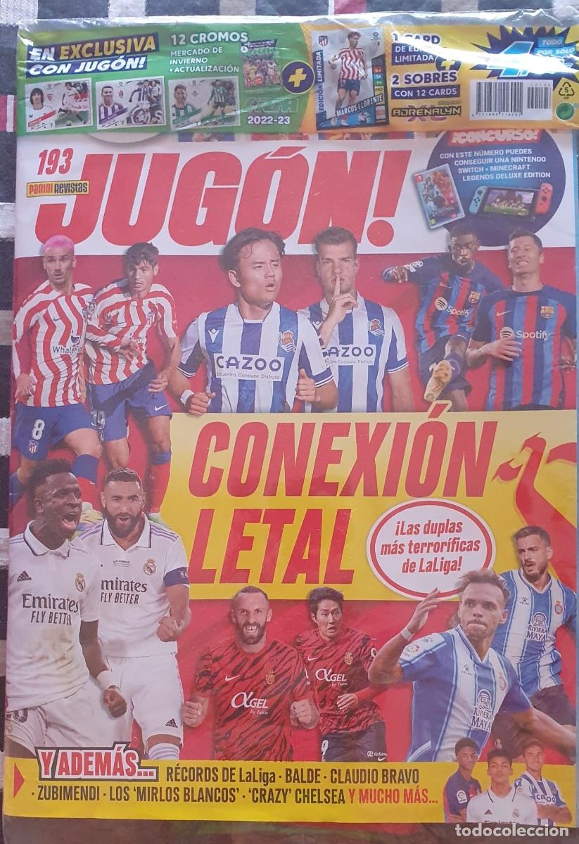 Coleccionismo deportivo: REVISTA JUGON 193 PANINI ENVOLTORIO ORIGINAL SIN CROMOS.