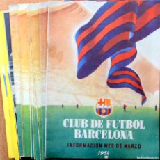 Coleccionismo deportivo: T78 CLUB DE FUTBOL BARCELONA: REVISTA INFORMACION OFICIAL–LOTE 15 NUMEROS MARZO 1954 A 1956-COMPLETA