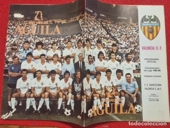 Collectionnisme sportif: PROGRAMA FUTBOL VALENCIA CF BARCELONA 1985 ORIGINAL PR1