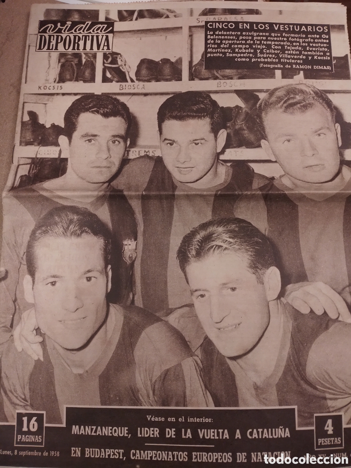 Coleccionismo deportivo: REVISTA VIDA DEPORTIVA, BAR&Ccedil;A, A&Ntilde;O XV, NUM 677, 1958