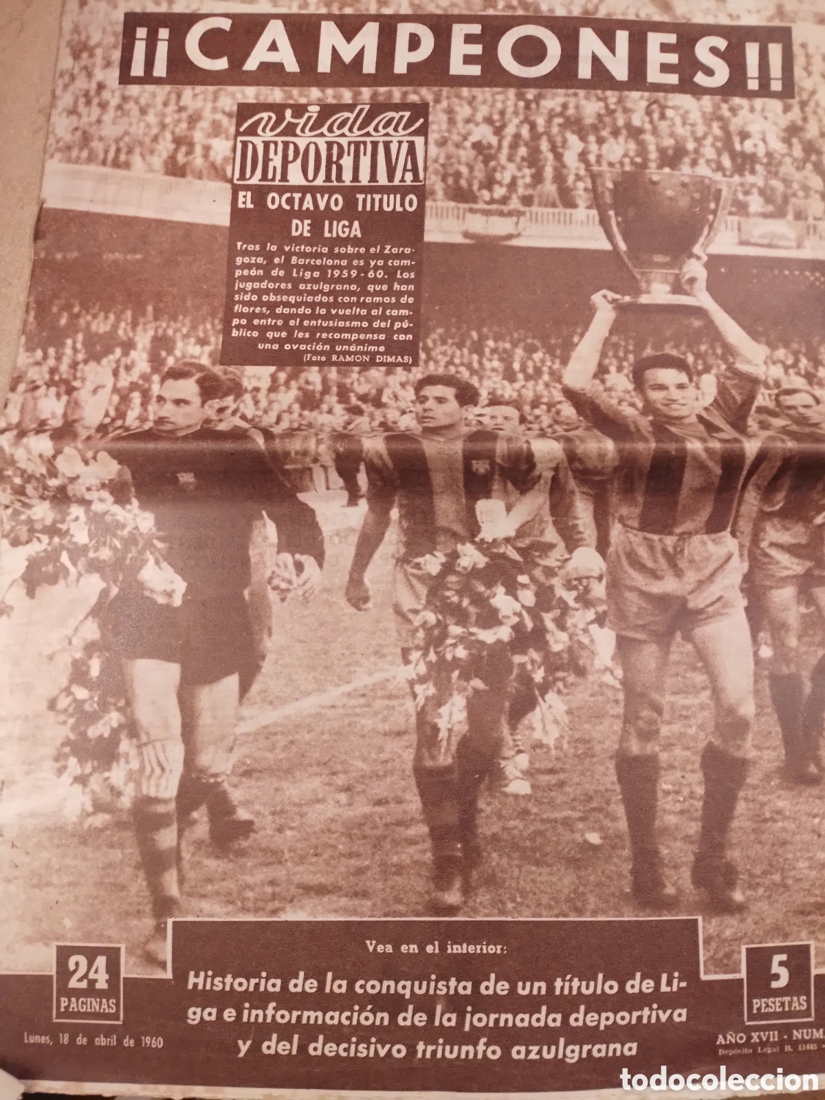 Coleccionismo deportivo: REVISTA VIDA DEPORTIVA, BAR&Ccedil;A, A&Ntilde;O XVII, NUM 677, 1960