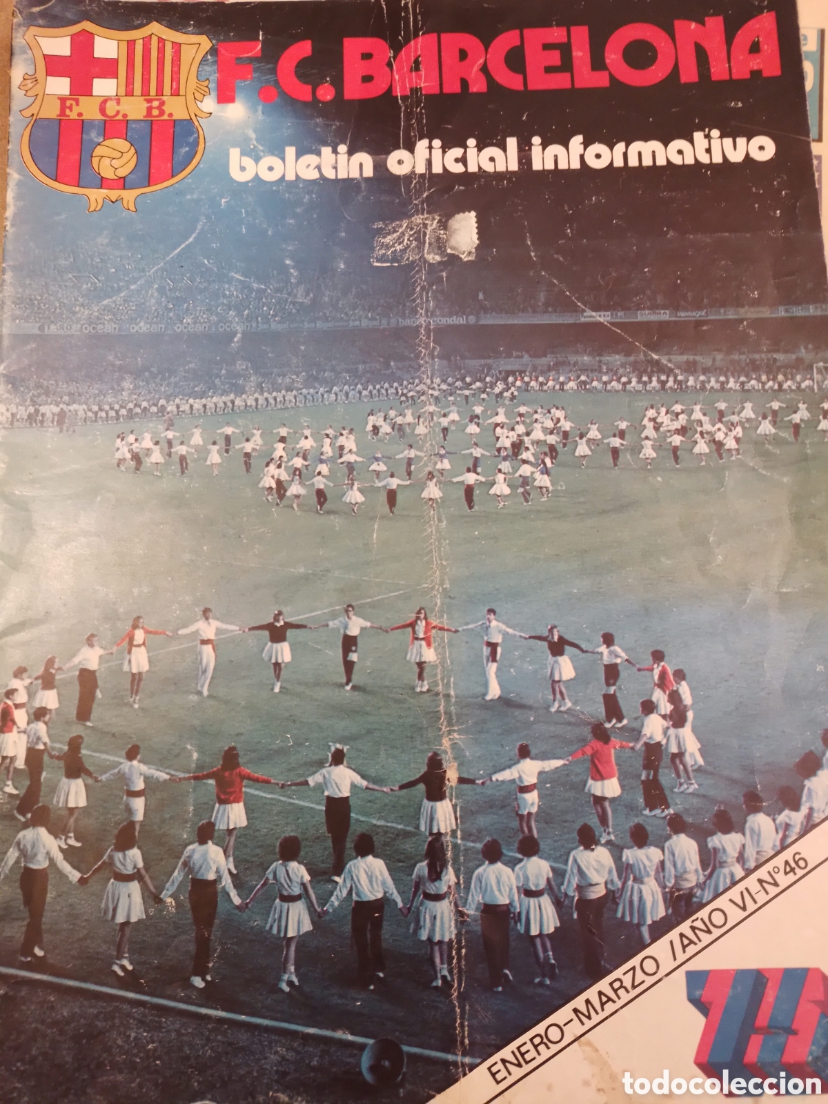 Coleccionismo deportivo: F.C. BARCELONA, BOLETIN OFICIAL INFORMATIVO, A&Ntilde;O 6, N&ordm; 46, ENERO-MARZO, 1975